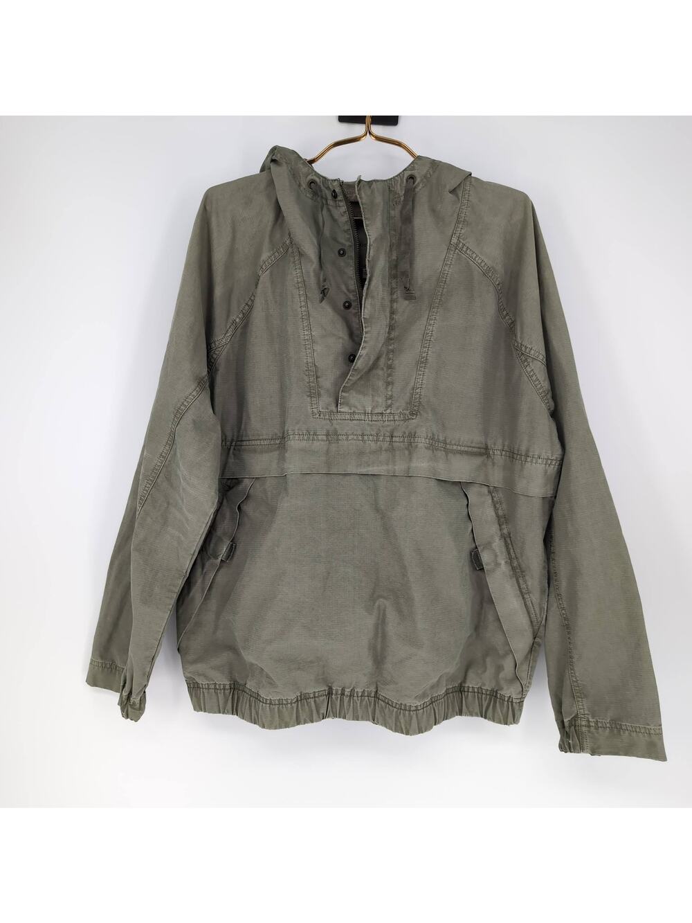American Eagle Vintage Style Military Popover Anorak Hoodie Jacket NWOT - Size M